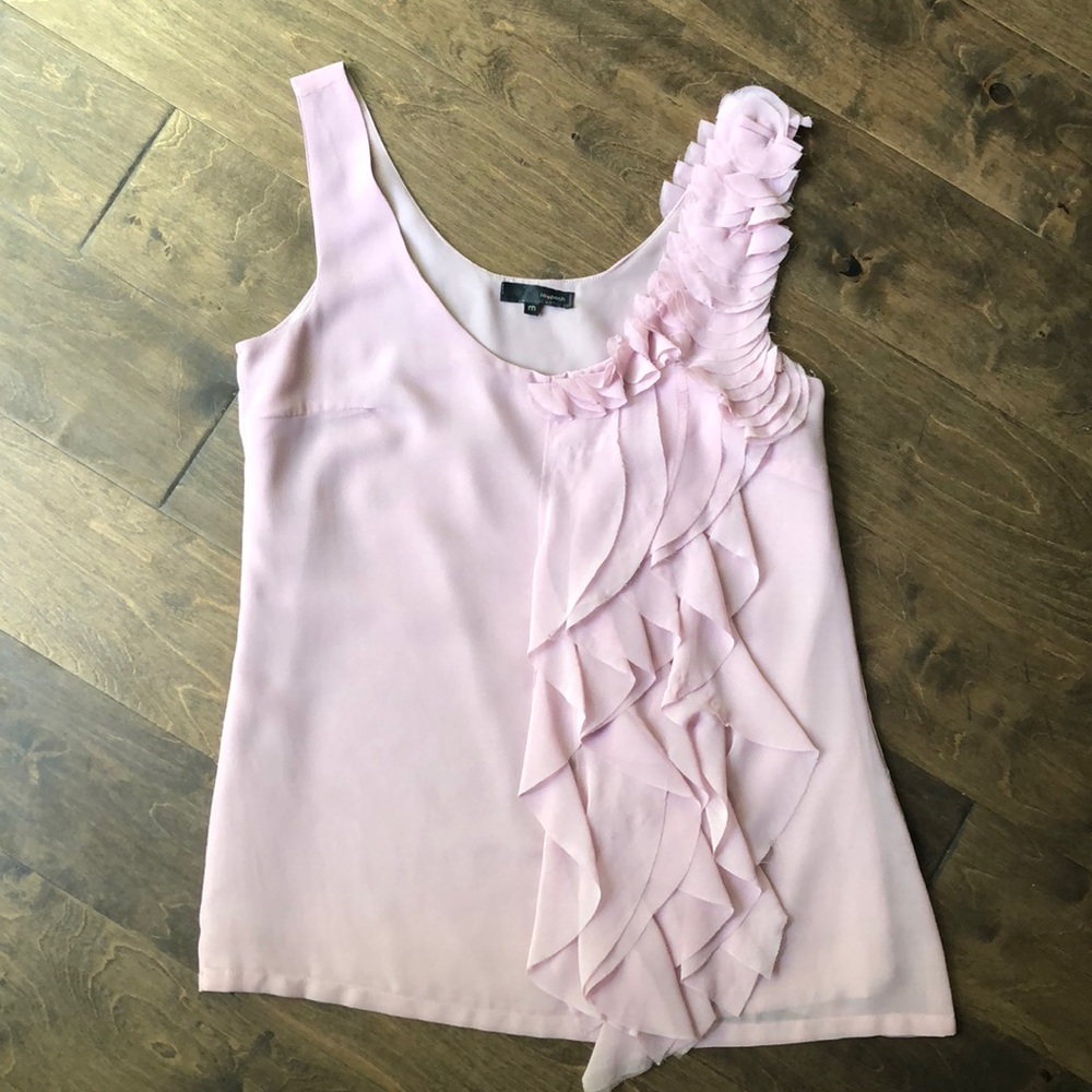 Boutique Chiffon Lilac/ Pink Sleeveless Top